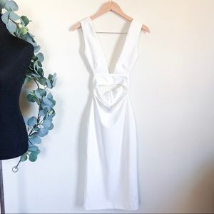 solace london | white knight knee length dress 2